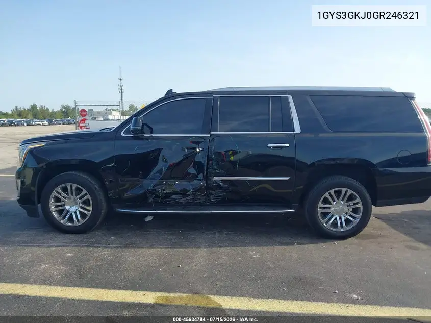 2016 Cadillac Escalade Esv Standard VIN: 1GYS3GKJ0GR246321 Lot: 45634784