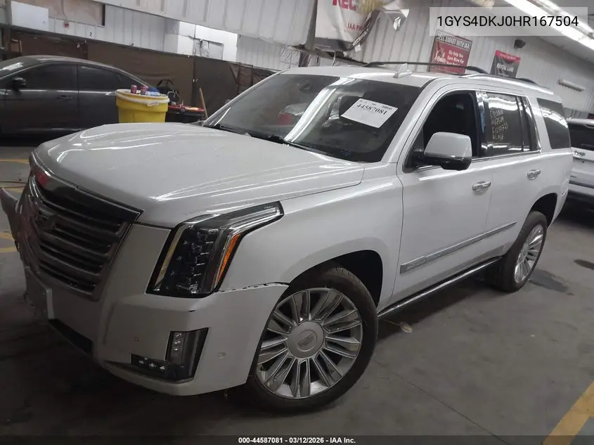 2017 Cadillac Escalade Platinum VIN: 1GYS4DKJ0HR167504 Lot: 44587081