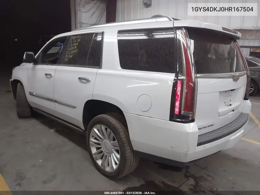 2017 Cadillac Escalade Platinum VIN: 1GYS4DKJ0HR167504 Lot: 44587081