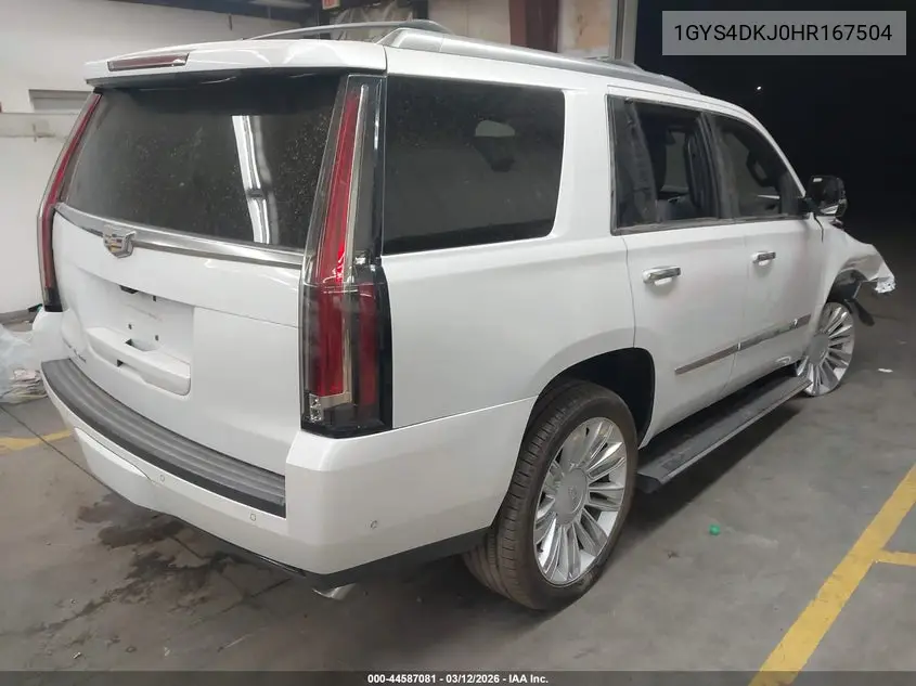 2017 Cadillac Escalade Platinum VIN: 1GYS4DKJ0HR167504 Lot: 44587081