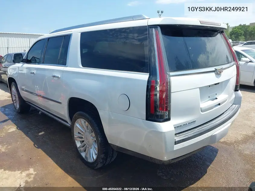 1GYS3KKJ0HR249921 2017 Cadillac Escalade Esv Platinum