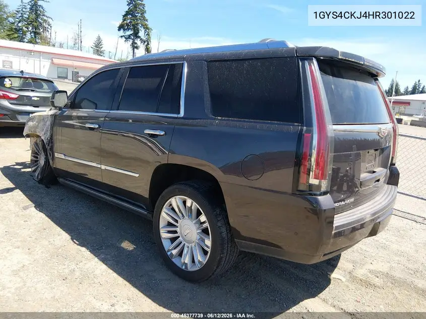 2017 Cadillac Escalade Premium Luxury VIN: 1GYS4CKJ4HR301022 Lot: 45377739
