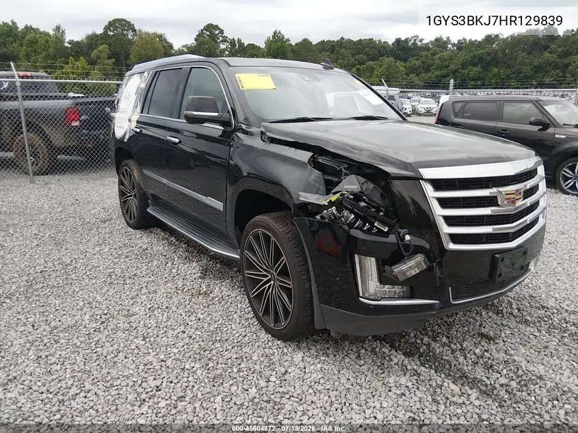 2017 Cadillac Escalade Luxury VIN: 1GYS3BKJ7HR129839 Lot: 45604872