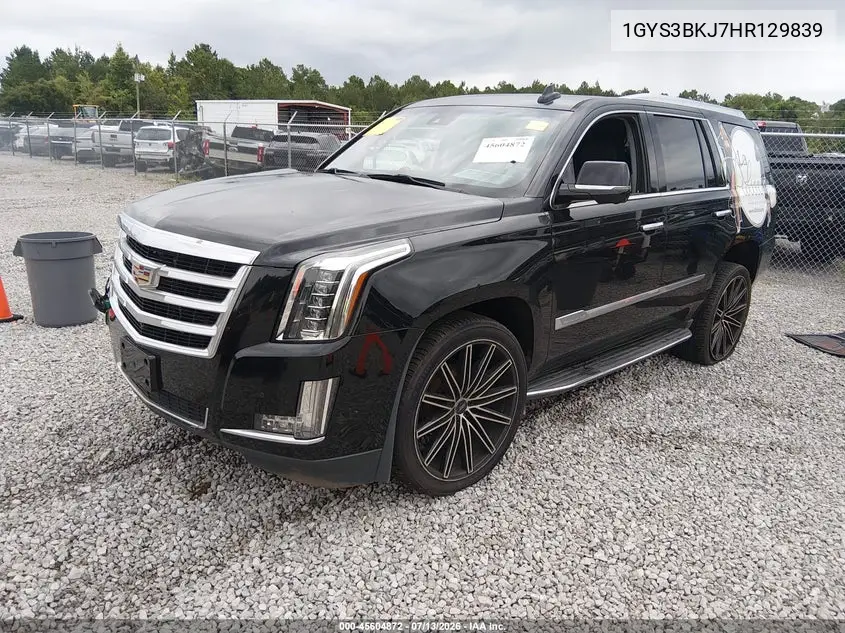 2017 Cadillac Escalade Luxury VIN: 1GYS3BKJ7HR129839 Lot: 45604872