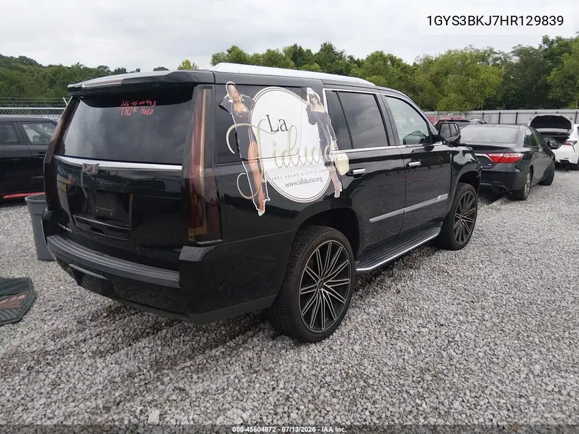 2017 Cadillac Escalade Luxury VIN: 1GYS3BKJ7HR129839 Lot: 45604872