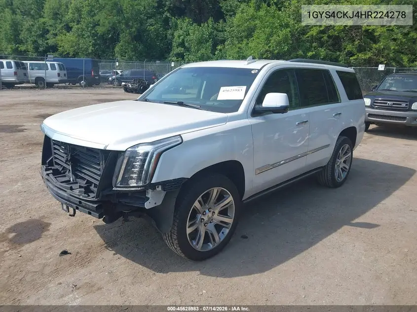 2017 Cadillac Escalade Premium Luxury VIN: 1GYS4CKJ4HR224278 Lot: 45625983