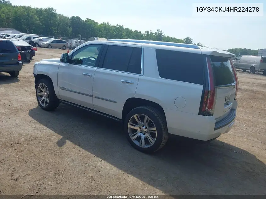 2017 Cadillac Escalade Premium Luxury VIN: 1GYS4CKJ4HR224278 Lot: 45625983