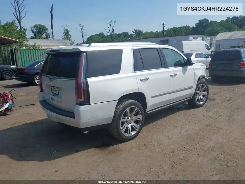2017 Cadillac Escalade Premium Luxury VIN: 1GYS4CKJ4HR224278 Lot: 45625983