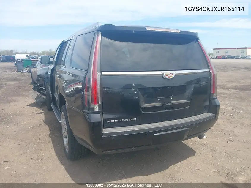 2018 Cadillac Escalade Premium Luxury VIN: 1GYS4CKJXJR165114 Lot: 12608982