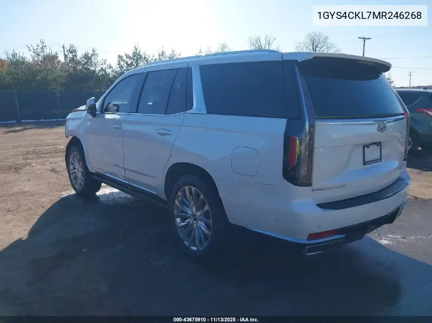 1GYS4CKL7MR246268 2021 Cadillac Escalade 4Wd Premium Luxury