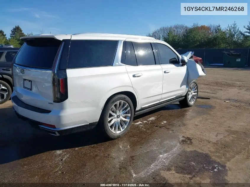 1GYS4CKL7MR246268 2021 Cadillac Escalade 4Wd Premium Luxury
