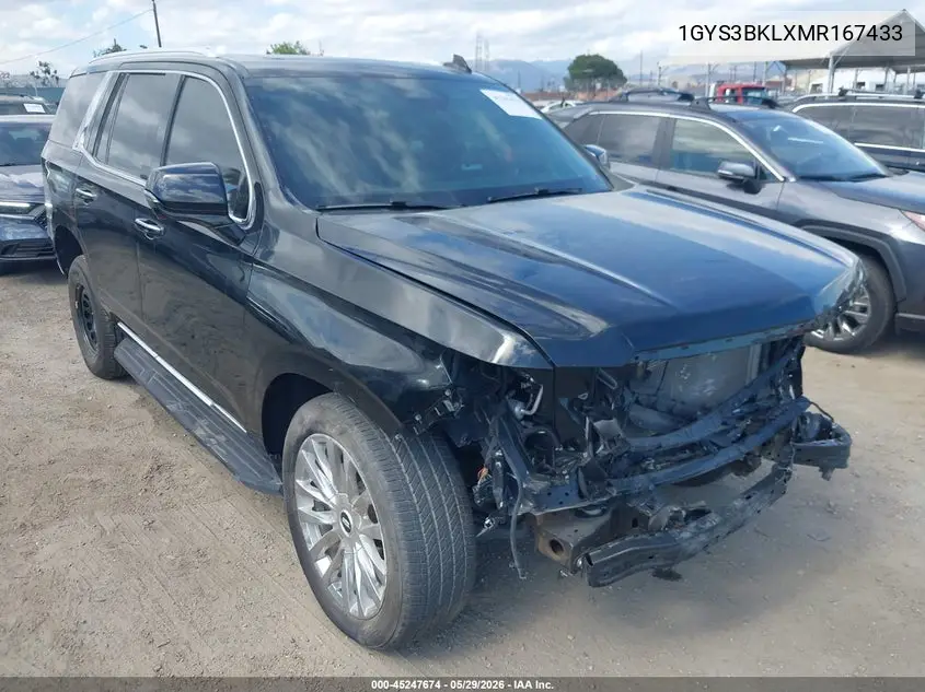 2021 Cadillac Escalade 2Wd Premium Luxury VIN: 1GYS3BKLXMR167433 Lot: 45247674