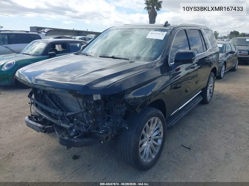 2021 Cadillac Escalade 2Wd Premium Luxury VIN: 1GYS3BKLXMR167433 Lot: 45247674