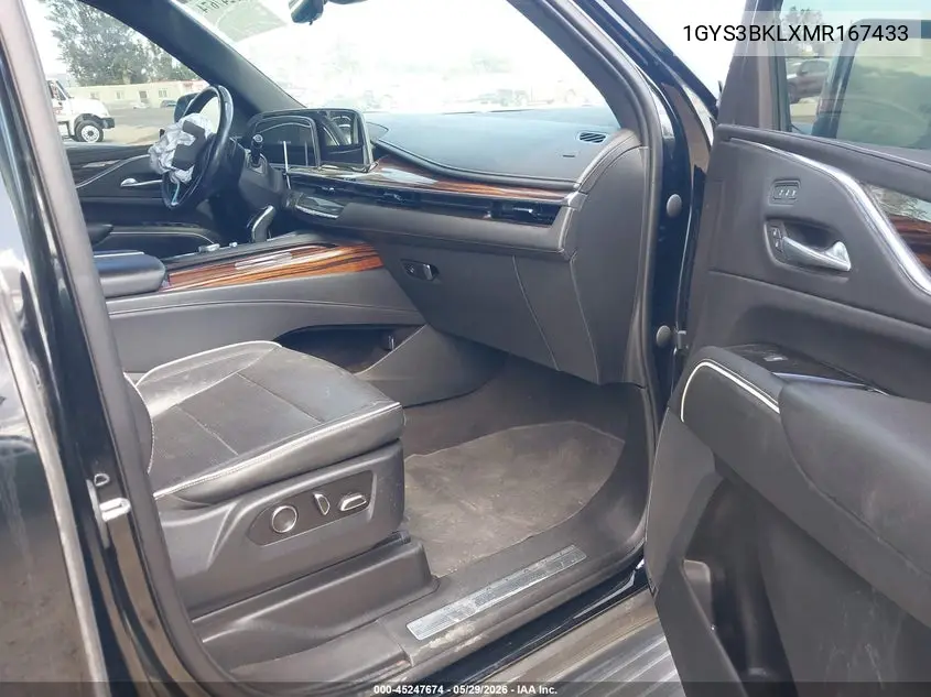 2021 Cadillac Escalade 2Wd Premium Luxury VIN: 1GYS3BKLXMR167433 Lot: 45247674