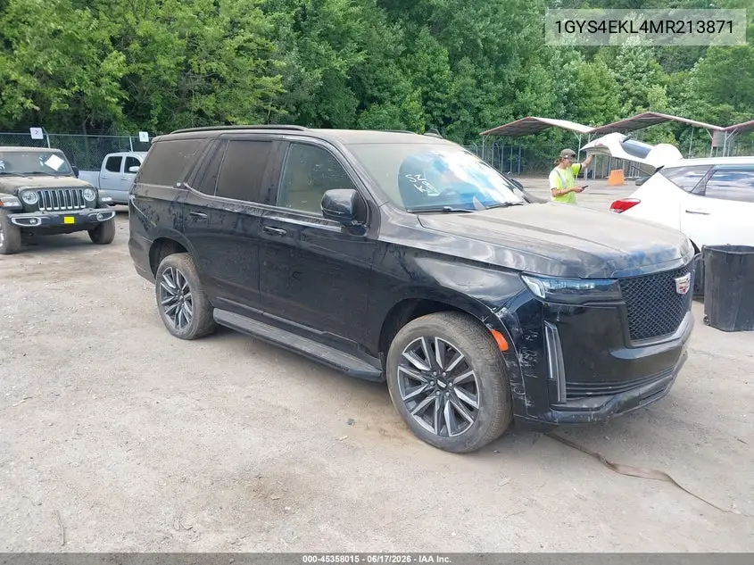 2021 Cadillac Escalade 4Wd Sport VIN: 1GYS4EKL4MR213871 Lot: 45358015