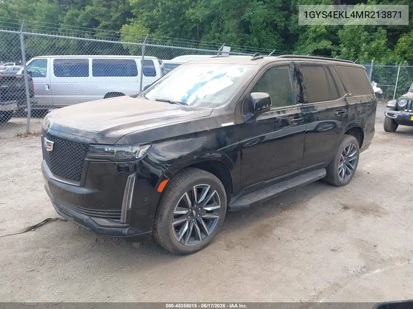 2021 Cadillac Escalade 4Wd Sport VIN: 1GYS4EKL4MR213871 Lot: 45358015