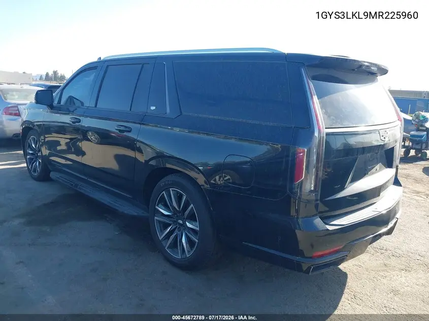 2021 Cadillac Escalade Esv 2Wd Premium Luxury VIN: 1GYS3LKL9MR225960 Lot: 45672789