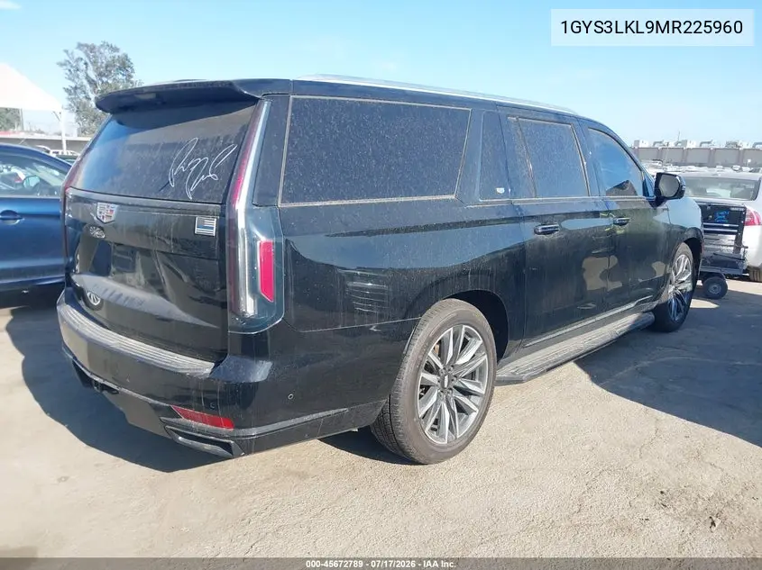 2021 Cadillac Escalade Esv 2Wd Premium Luxury VIN: 1GYS3LKL9MR225960 Lot: 45672789