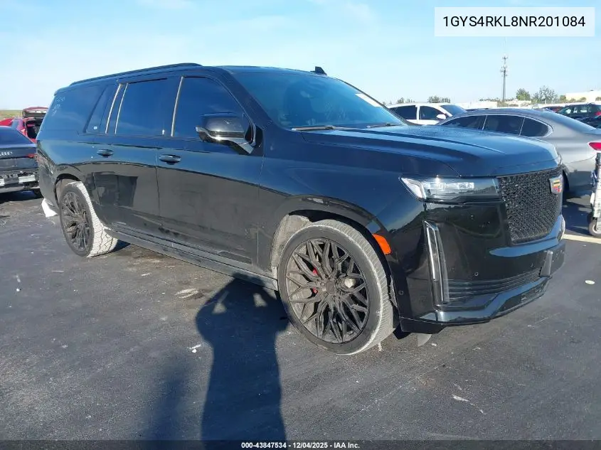 1GYS4RKL8NR201084 2022 Cadillac Escalade Esv 4Wd Sport Platinum