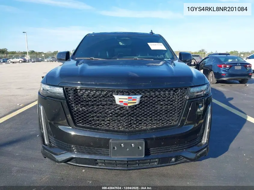 1GYS4RKL8NR201084 2022 Cadillac Escalade Esv 4Wd Sport Platinum
