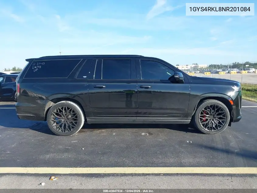 1GYS4RKL8NR201084 2022 Cadillac Escalade Esv 4Wd Sport Platinum