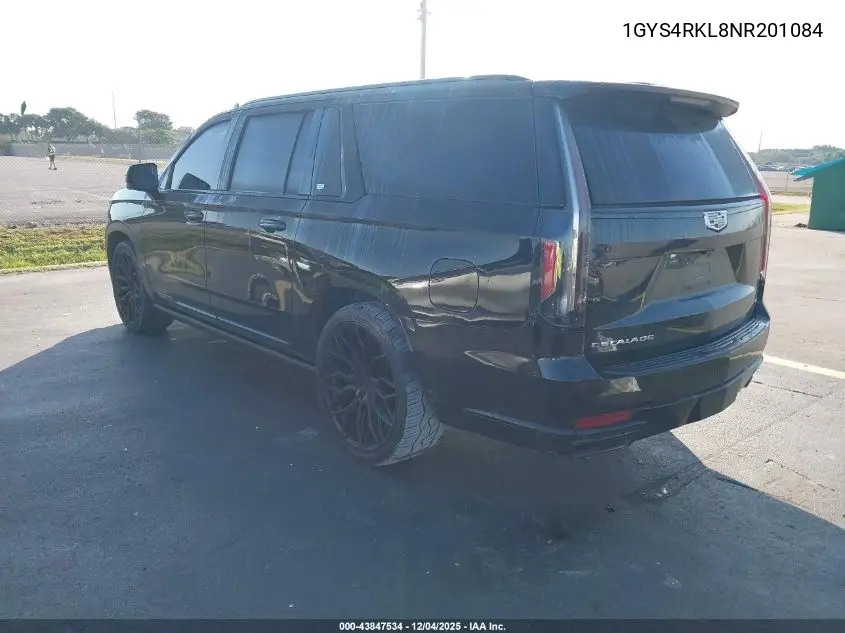 1GYS4RKL8NR201084 2022 Cadillac Escalade Esv 4Wd Sport Platinum