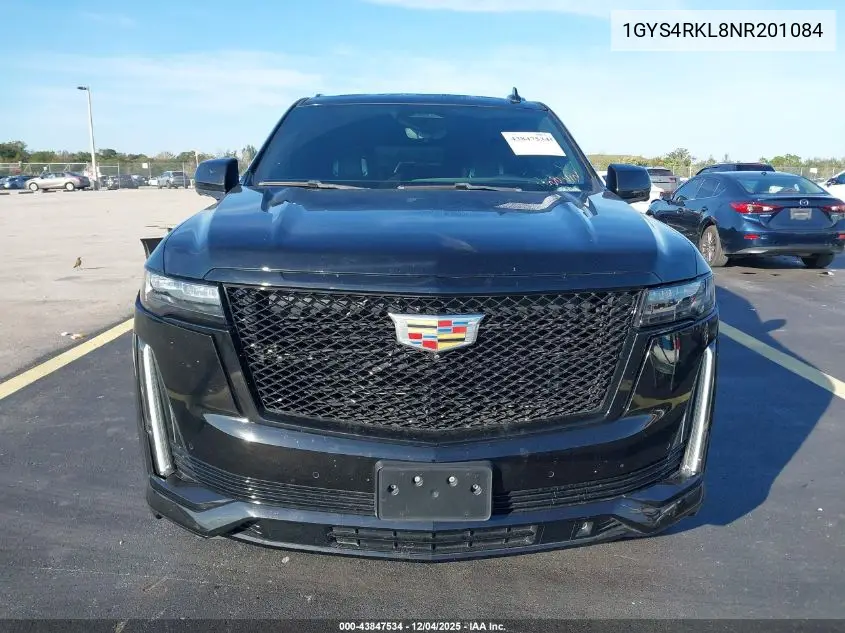 1GYS4RKL8NR201084 2022 Cadillac Escalade Esv 4Wd Sport Platinum