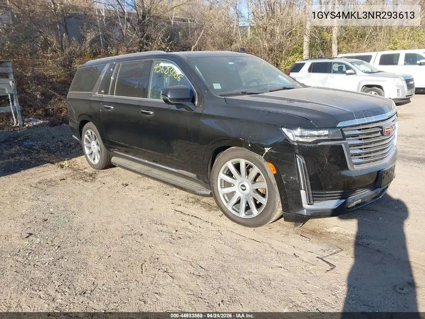 1GYS4MKL3NR293613 2022 Cadillac Escalade Esv 4Wd Premium Luxury Platinum