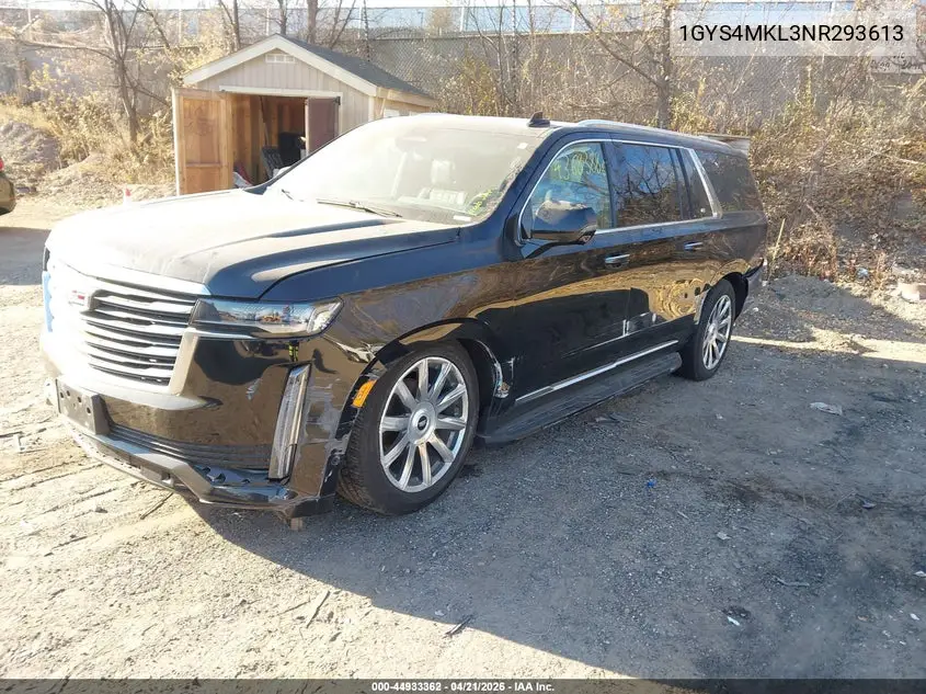 1GYS4MKL3NR293613 2022 Cadillac Escalade Esv 4Wd Premium Luxury Platinum