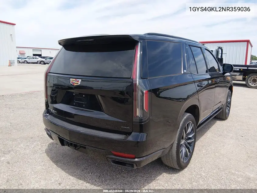 2022 Cadillac Escalade 4Wd Sport Platinum VIN: 1GYS4GKL2NR359036 Lot: 45248344