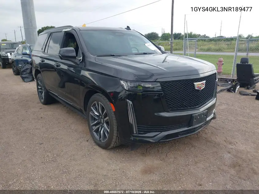 2022 Cadillac Escalade 4Wd Sport Platinum VIN: 1GYS4GKL3NR189477 Lot: 45557572
