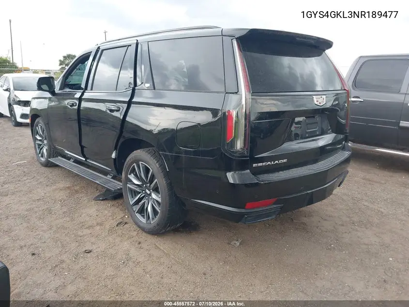2022 Cadillac Escalade 4Wd Sport Platinum VIN: 1GYS4GKL3NR189477 Lot: 45557572
