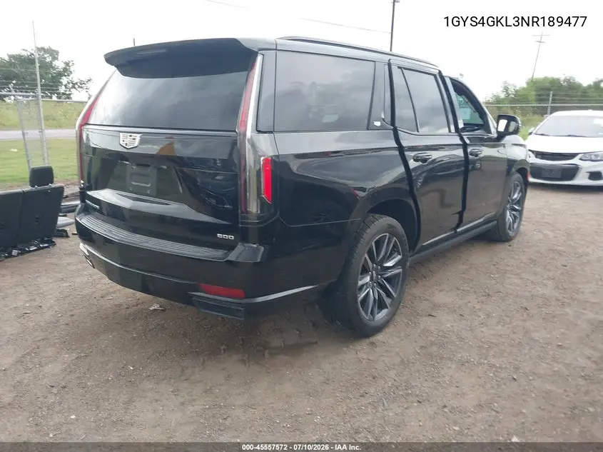 2022 Cadillac Escalade 4Wd Sport Platinum VIN: 1GYS4GKL3NR189477 Lot: 45557572