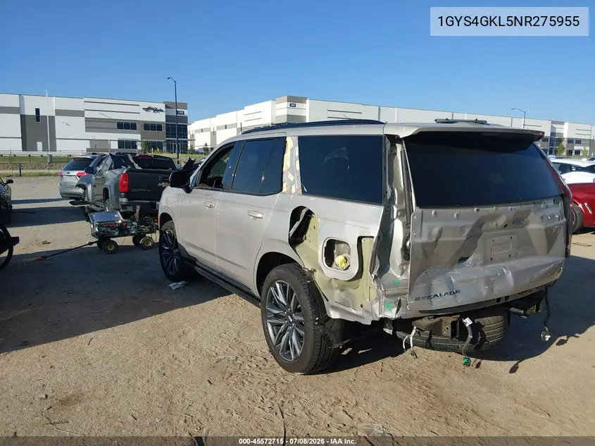 2022 Cadillac Escalade 4Wd Sport Platinum VIN: 1GYS4GKL5NR275955 Lot: 45572715