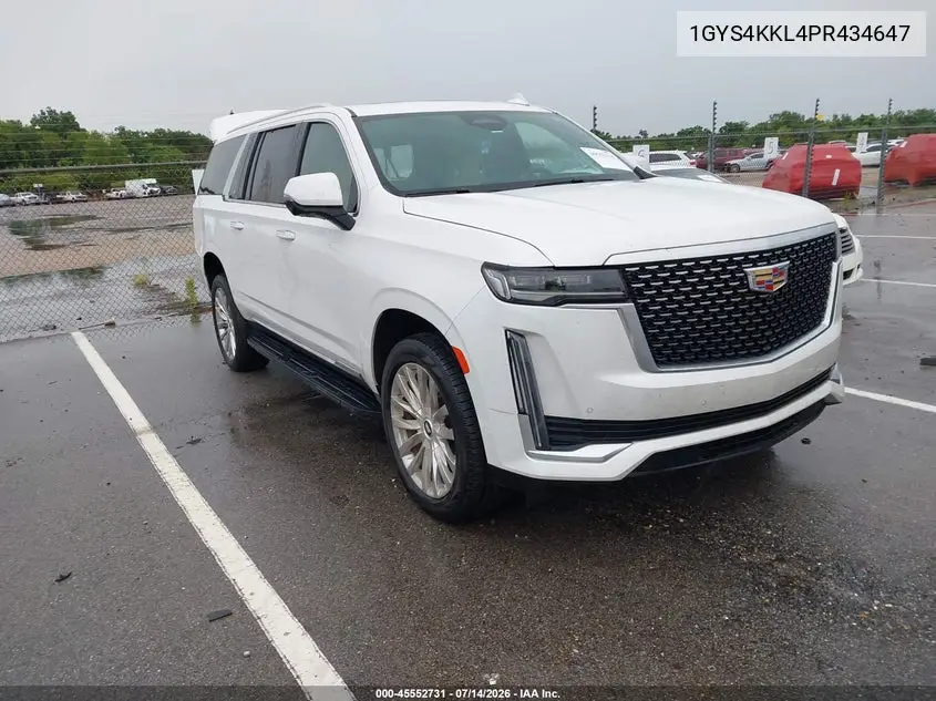 2023 Cadillac Escalade Esv 4Wd Premium Luxury VIN: 1GYS4KKL4PR434647 Lot: 45552731