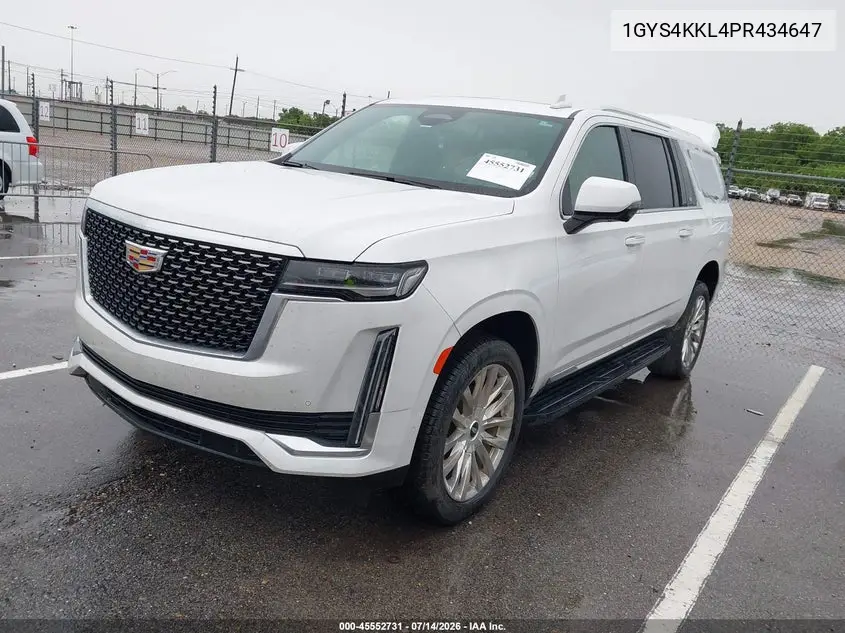 2023 Cadillac Escalade Esv 4Wd Premium Luxury VIN: 1GYS4KKL4PR434647 Lot: 45552731