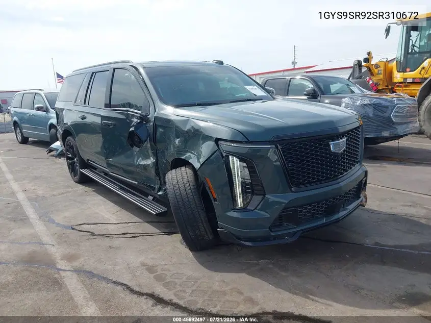 2025 Cadillac Escalade Esv V-Series VIN: 1GYS9SR92SR310672 Lot: 45692497