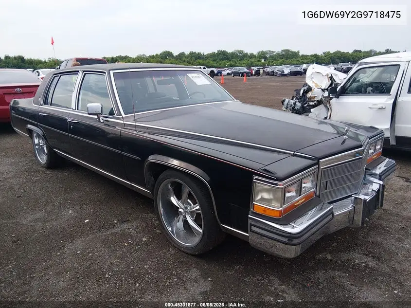 1986 Cadillac Fleetwood Brougham VIN: 1G6DW69Y2G9718475 Lot: 45301877