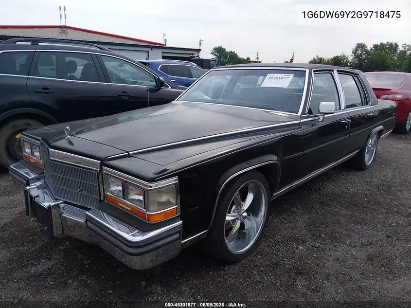 1986 Cadillac Fleetwood Brougham VIN: 1G6DW69Y2G9718475 Lot: 45301877