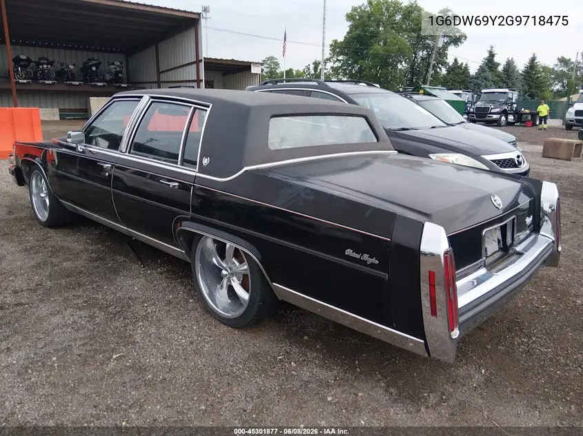 1986 Cadillac Fleetwood Brougham VIN: 1G6DW69Y2G9718475 Lot: 45301877