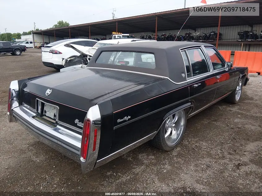 1986 Cadillac Fleetwood Brougham VIN: 1G6DW69Y2G9718475 Lot: 45301877