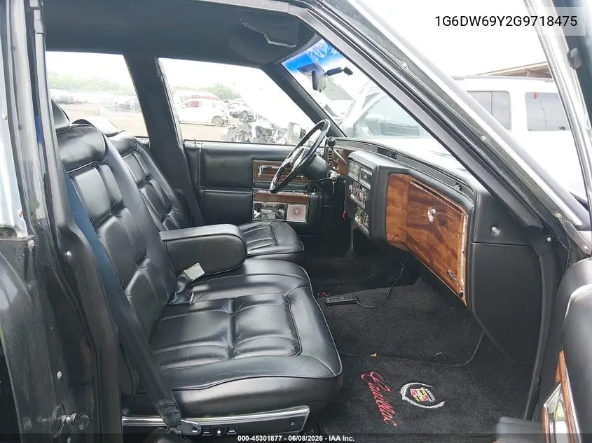 1986 Cadillac Fleetwood Brougham VIN: 1G6DW69Y2G9718475 Lot: 45301877