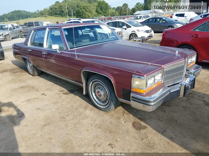 1986 Cadillac Fleetwood Brougham VIN: 1G6DW69Y6G9739491 Lot: 45527083