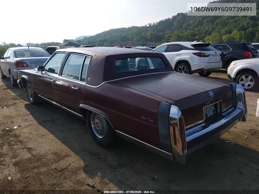 1986 Cadillac Fleetwood Brougham VIN: 1G6DW69Y6G9739491 Lot: 45527083
