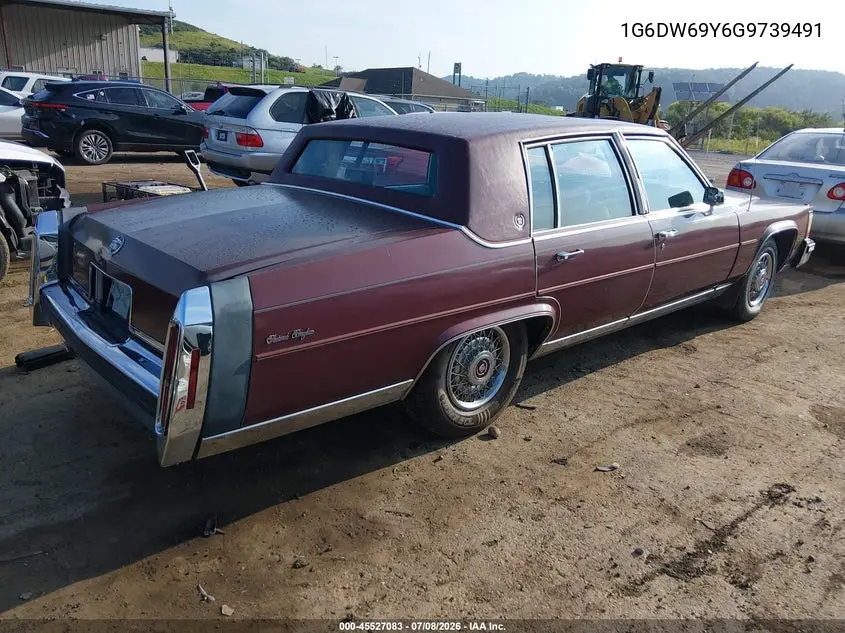 1986 Cadillac Fleetwood Brougham VIN: 1G6DW69Y6G9739491 Lot: 45527083