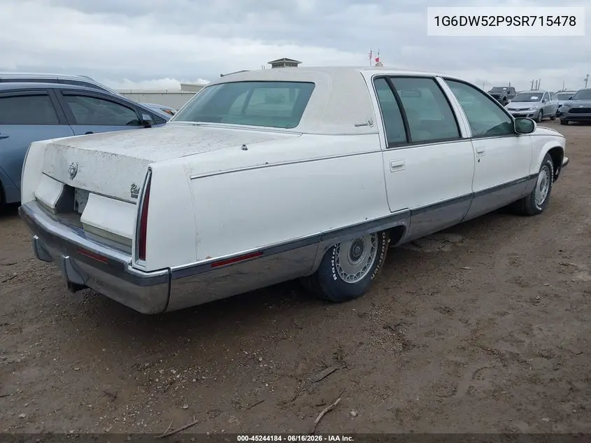 1995 Cadillac Fleetwood Brougham VIN: 1G6DW52P9SR715478 Lot: 45244184