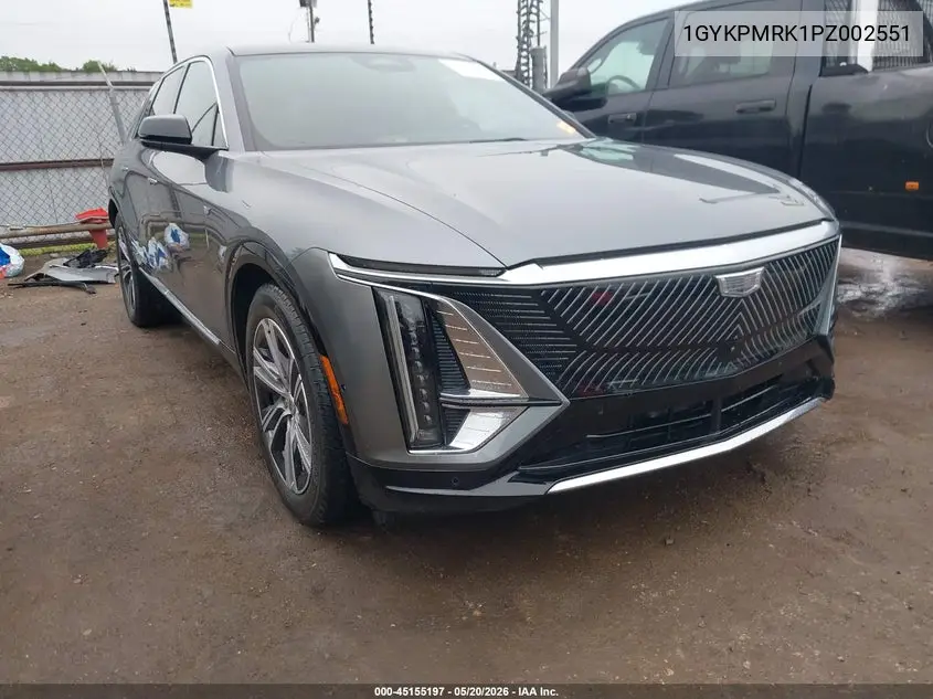 2023 Cadillac Lyriq Rwd Luxury VIN: 1GYKPMRK1PZ002551 Lot: 45155197