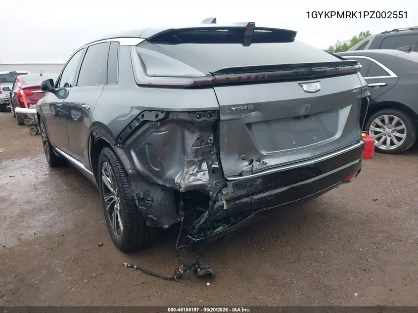 2023 Cadillac Lyriq Rwd Luxury VIN: 1GYKPMRK1PZ002551 Lot: 45155197