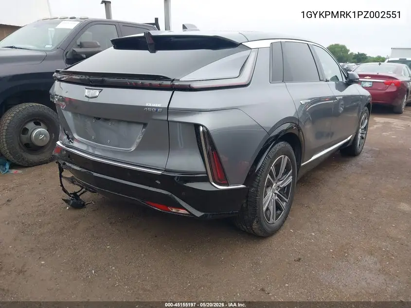 2023 Cadillac Lyriq Rwd Luxury VIN: 1GYKPMRK1PZ002551 Lot: 45155197