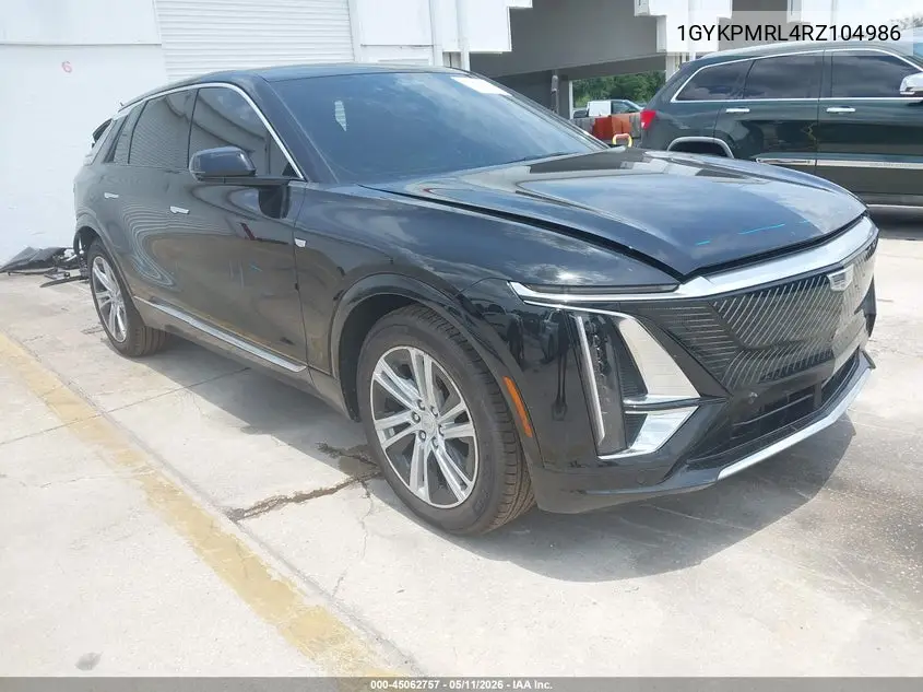 2024 Cadillac Lyriq Tech W/1Sa VIN: 1GYKPMRL4RZ104986 Lot: 45062757